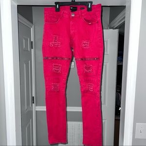 Waimea red distressed jeans size 30